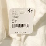 Free People  We The Free Size XS Ivory Mock Neck Cropped Long Sleeve Top NEW Photo 2