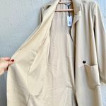 We Wore What NWT Suiting Twill Notch Lapel Blazer Coat Jacket Beige Womens Size XS Photo 4