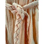 Magaschoni Organic Cotton Gauze Ruffle Button up Dress women sz L Photo 2