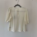 Marled ivory PUFFY SLEEVE BLOUSE size small NEW WITH TAGS White Photo 7