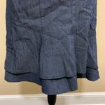 Larry Levine Blue Denim Ruffle Skirt Size 8 Photo 4