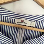 Vineyard Vines blue and white striped summer top cap sleeves side knot women's 6 Photo 2
