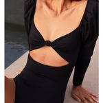Anthropologie ENCANTADORE Celia Swimsuit Small NWT One Piece Black  Swim Bodysuit Photo 2