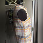 Vintage Komar Leisurely Living sleeveless plaid zip shift dress, size small Blue Photo 5