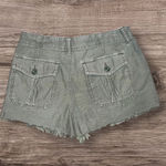 American Eagle  Green Utility Cargo-Style Button-Fly Raw Hem Shorts Size 8 Photo 1