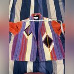 Sandy Starkman Colorful Geometric thick Patterned Jacket Orange Size M Photo 3