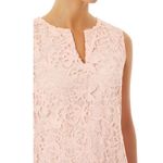 Ming Wang  Battenberg Pink Floral Lace Sheath Dress Photo 10