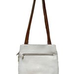 Vintage VALENTINA White Pebbled Leather Large Zip Tote Bag Photo 4