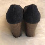 American Eagle denim open toe wedges Women’s Size 6.5 Photo 4