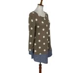 12PM By Mon Ami Dress Small Polka Dot Tunic Neutral Fall Casual Photo 3