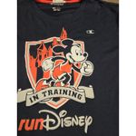 Champion  Disney Parks Genuine RUN DISNEY IN TRAINING Marathon Tshirt XL Navy Photo 1