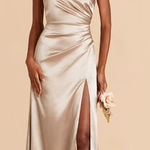 Birdy Grey  Bridesmaid Dress Neutral Satin Champagne Photo 0