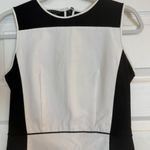 Theory Nyasha Dress Sz 6 Black/White Stretch Wool Career Piece Minimalist Office Photo 2
