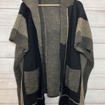 Cocogio Sweater Cardigan Open Hoodie Women Black Wool Blend Made In Italy Wool Size 0 Photo 0