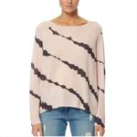 Skull Cashmere  100% Cashmere Tie Dye Pullover Sweater Ivory and Grey Women's M Photo 2