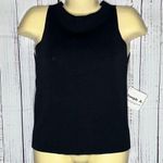 Joseph A . NWT Size M Classic Black High-Neck Viscose Blend Sleeveless Tank Top Photo 0