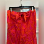 Ralph Lauren Front Tie Floral Orange Pink Midi Skirt Resort Vacation Size Medium Photo 1