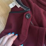 Burberry  Brit Cranberry Wool Dress Lambskin Trim Epaulets Photo 4