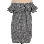 AQUA Bloomingdale’s Black Gingham Dress Photo 1