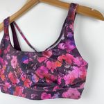 Athleta  Exhale Sports Bra Dappled Bloom Pink Printed Floral Yoga - Size S Photo 1