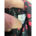 Jon & anna Contemporary Black Floral Short Sleeve V-Neck Blouse Size X-Large-N Photo 10