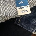 Old Navy Maternity Side-Panel OG Short Straight Leg Distressed Jean Overalls Photo 10
