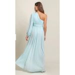 Line and Dot  Indira Pleated One-Shoulder Maxi Dress in Blue Sz XS Photo 3