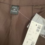 Avenue Women Pants Brown Straight Leg High Rise Office Travel Neutral Capsule Photo 1