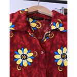 Magic Vintage red floral pajama set size Medium sleepwear sleeveless elastic waist Photo 2