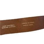 Y2K Great American Pewter Virgin Mary Buckle & white crackle leather Belt Silver Photo 5