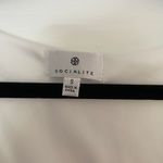 Socialite White Short Sleeve Flowy Dress  Photo 2