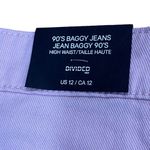 Divided NEW 90's Baggy Denim Jeans Womens Size 12 Light Pink wash Wide Leg Y2K Photo 3