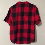 Victoria's Secret Victoria’s Secret women’s size medium plaid pajama top button up red and black Photo 3