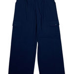 Athleta  Cargo Wide Leg Pant Small Navy Utility High Rise Travel Workwear Photo 0