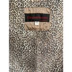 Elegantissimo Firenze Embossed Leather Look Jacket Size 10 Brown Photo 7