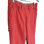 Ted Baker  Coral Pink Wide Leg Straight Pants Womens Size 1 Cotton Striped Photo 1