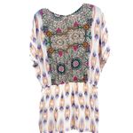 Plenty by Tracy Reese Boho Tunic Dress Cover Up Size S Embroidered Print Resort Pink Photo 5