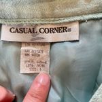 Casual Corner Vintage Mint Green Floral Pleated Skirt Womens 2 Photo 8