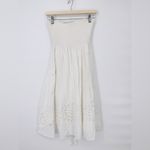 Thakoon Collective Eyelet‎ Tie Waist Dress White Strapless Cotton Sz 0 Photo 4