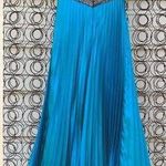 Mori Lee Y2K beaded sequin halter prom dress maxi gown teal black 5/6 Photo 1