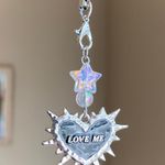 Handmade grunge street funky y2k style spike “LOVE ME” heart phone charm/bag accessory/keychain/car display🌿✨ Photo 1