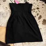Amanda Uprichard  Isabel Dress in Black Rose Y2K Mini NWT Photo 7
