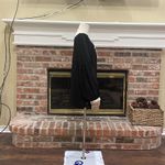 Badgley Mischka Studio black boho top with white trim and a tassel tie/ 1X / EUC Photo 9