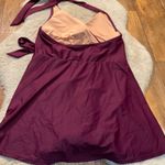 J.Crew J. Cew Re-Imagined Swim‎ Dress Size 8 Halter Onepiece Burgundy Wine Wrap Women's Photo 5