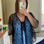 Elisabetta Rogiani custom handmade black lace tie closure lingerie coverup M NWT Size M Photo 1