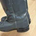 Justin Vinrage 1970s  WESTERN ROPER GRAY BOOTS WOMENS  SIZE 7.5 Photo 4
