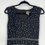 Taylor Women's Black White Polka Dot Sleeveless‎ V Photo 4