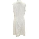 Talbots  White Eyelet Sleeveless‎ Dress Lined Cotton 12 Wedding Grad Initiation Photo 2
