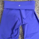 Lululemon Wunder Under Crop II Roll Down Blue Purple Color Photo 9