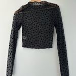 Francesca's Francesca’s Jessi Velvet Long Sleeve Top Size S Photo 3
